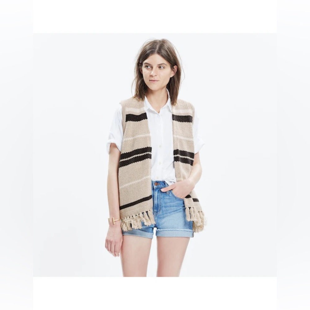 Madewell coastward fringe sweater vest